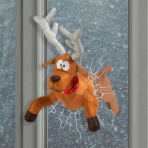 Crashing Santa Window Decoration