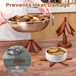 Premium Heat-Resistant Wooden Trivet