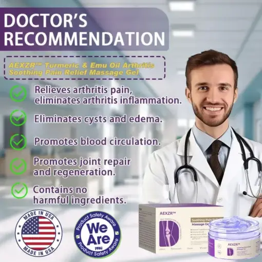 Turmeric & Emu Oil Arthritis Soothing Pain Relief Massage Gel - Image 2