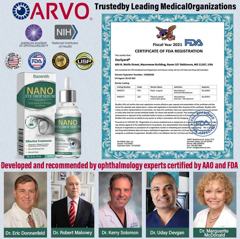 Nano Eye Drops Serum ✅FDA Approved(Suitable for presbyopia, dry eye syndrome, glaucoma, and cataracts) 🌷 - Image 10