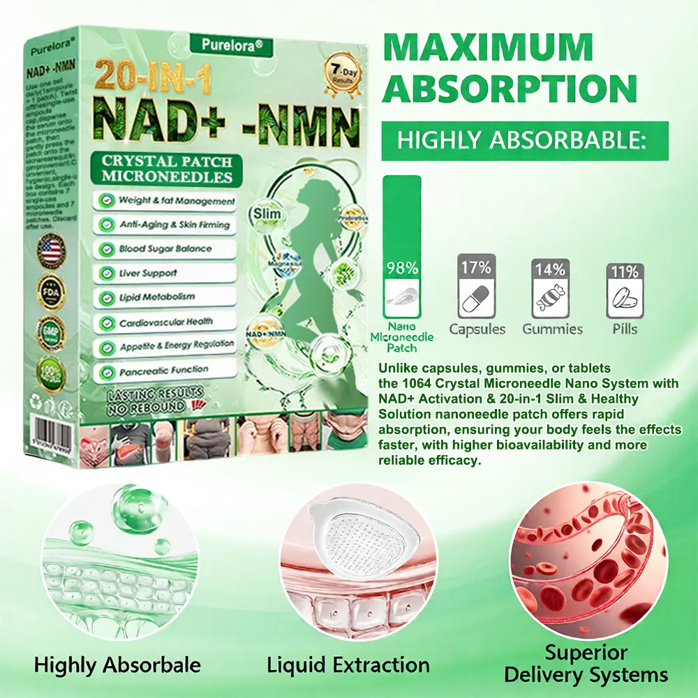 1064 Crystal Microneedle Nano System with NAD⁺ Activation & 20-in-1 Slim & Healthy Pacth Solution - Image 4