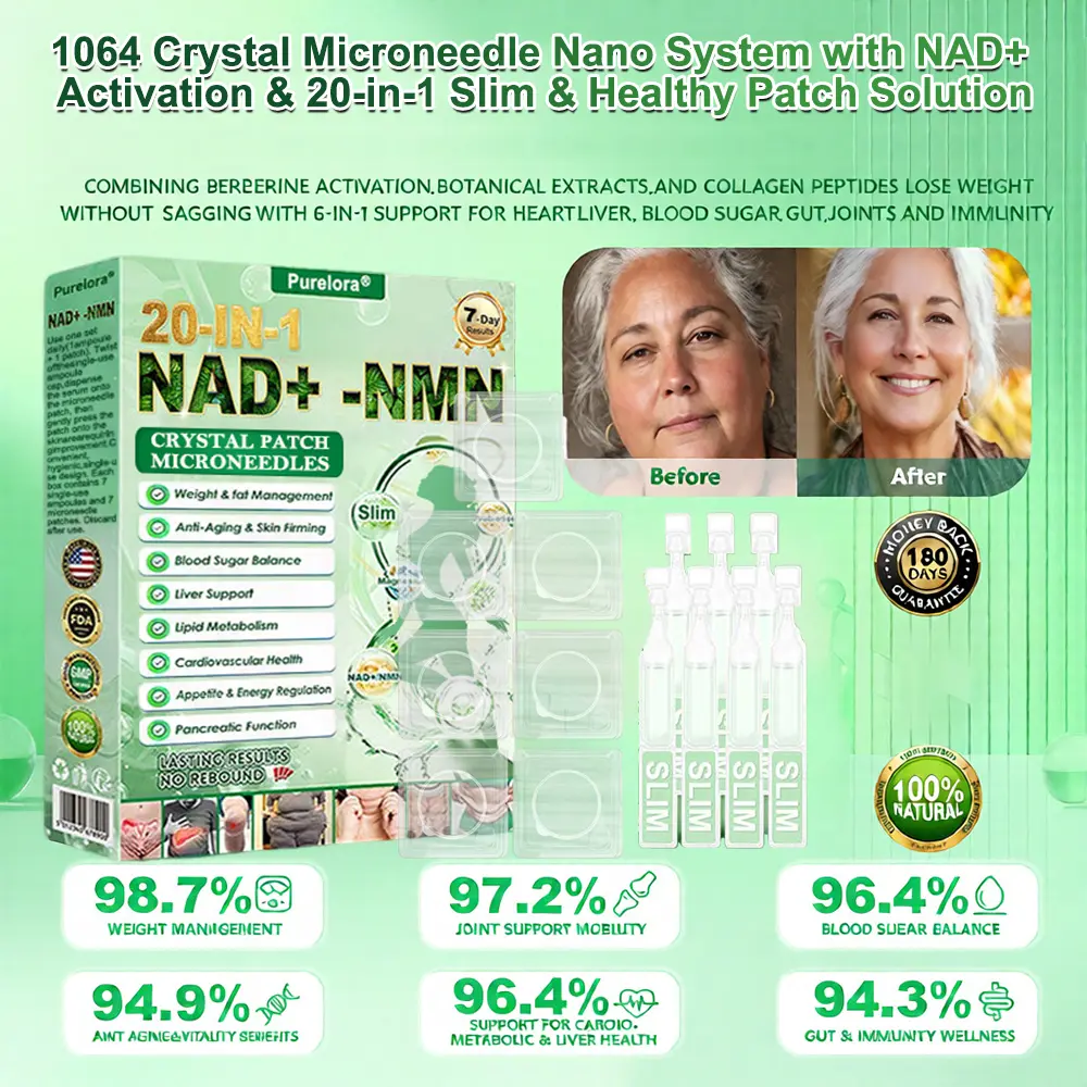 1064 Crystal Microneedle Nano System with NAD⁺ Activation & 20-in-1 Slim & Healthy Pacth Solution - Image 5