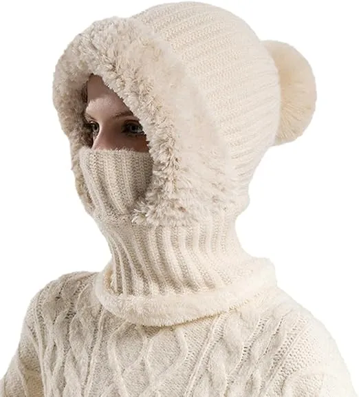 🧣 Women's Knit Beanie Hat Scarf Mask Set — Stay Warm & Stylish This Winter! ❄️ - Image 4