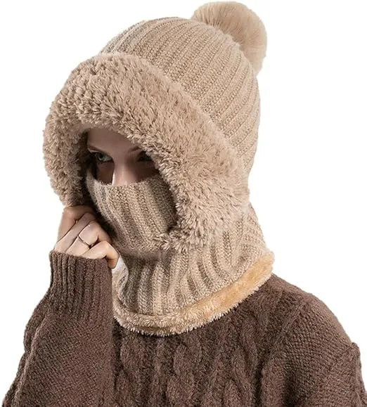 🧣 Women's Knit Beanie Hat Scarf Mask Set — Stay Warm & Stylish This Winter! ❄️ - Image 5