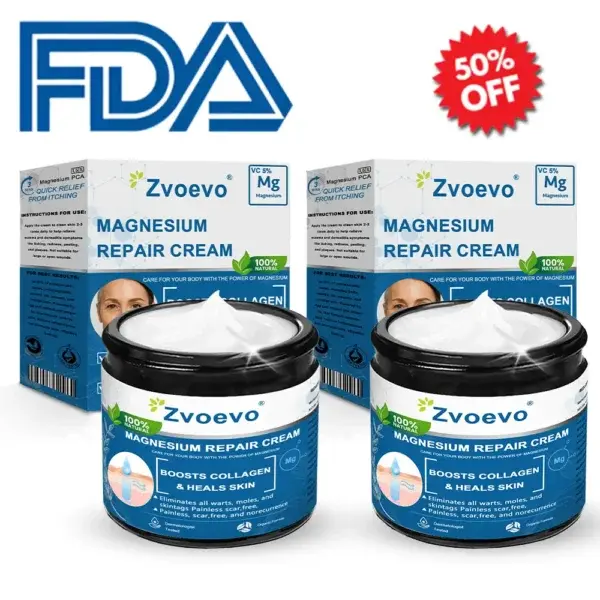 ✅Official Store: Magnesium Skin Repair Cream (Smooths Wrinkles, Firms Skin and Fades Stretch Marks)