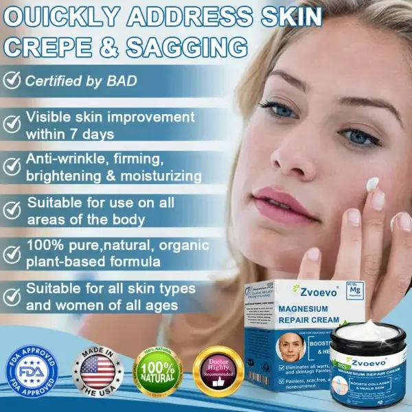 ✅Official Store: Magnesium Skin Repair Cream (Smooths Wrinkles, Firms Skin and Fades Stretch Marks) - Image 3