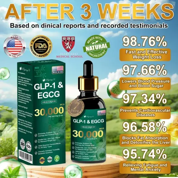 Slimming & Health Boost Drops🌞🌞( Food-grade fat burner – Developed by The Obesity Society)🌞