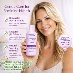 🛡️Medazy PH Intimate Cleanser – Say Goodbye to Odor & Itching 🚫 – Restore pH Balance ⚖️ & Fight Inflammation 🦠