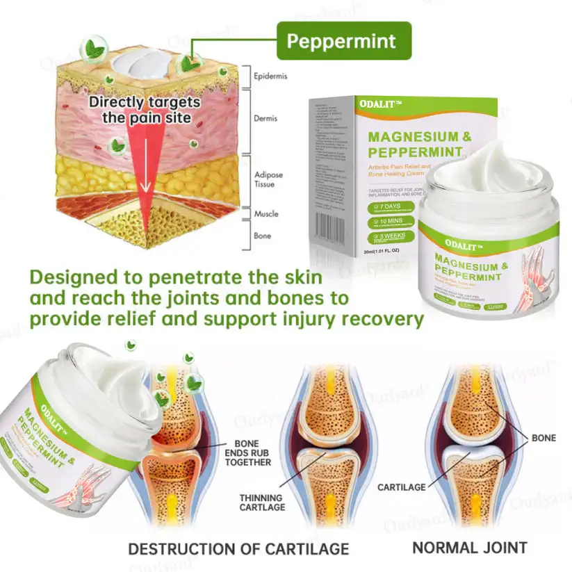 Magnesium & Peppermint Arthritis Pain Relief and Bone Healing Cream - Image 5